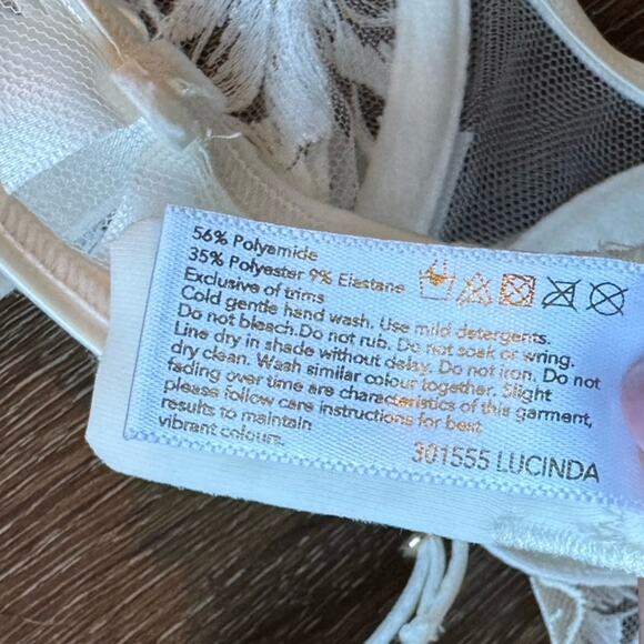 Honey Birdette Lucinda Bra White Sz 34C - Picture 7 of 7